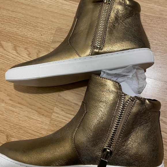 Kenneth Cole New York Women's Kiera High Top Gold - Picture 3 of 4